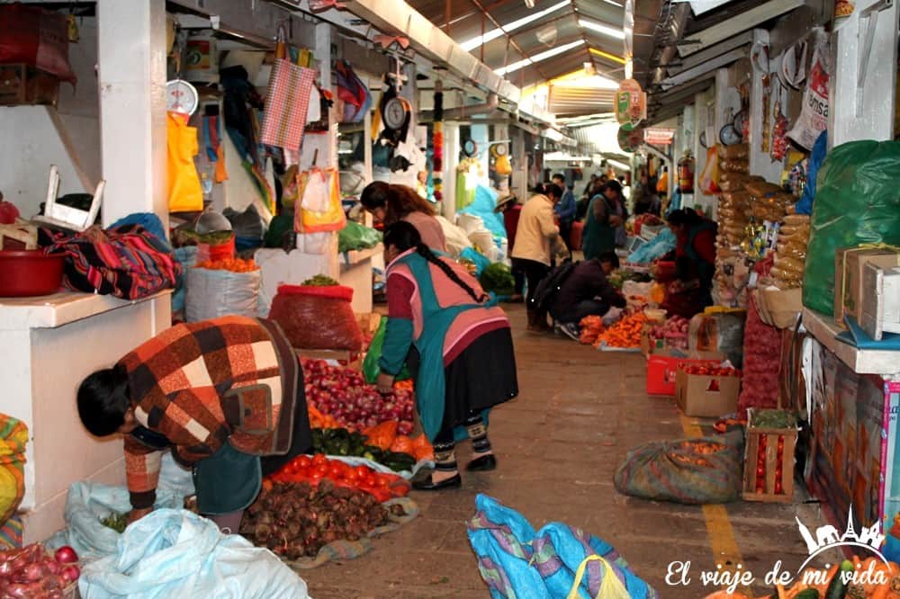 Mercado de Cusco en Perú