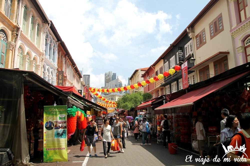 El barrio de Chinatown en Singapur