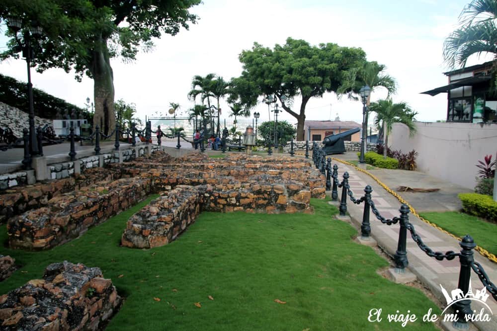 Restos de la antigua fortaleza de Guayaquil, Ecuador