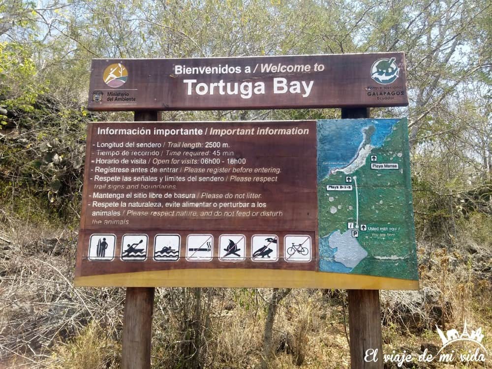 Llegada a Tortuga Bay, Galápagos