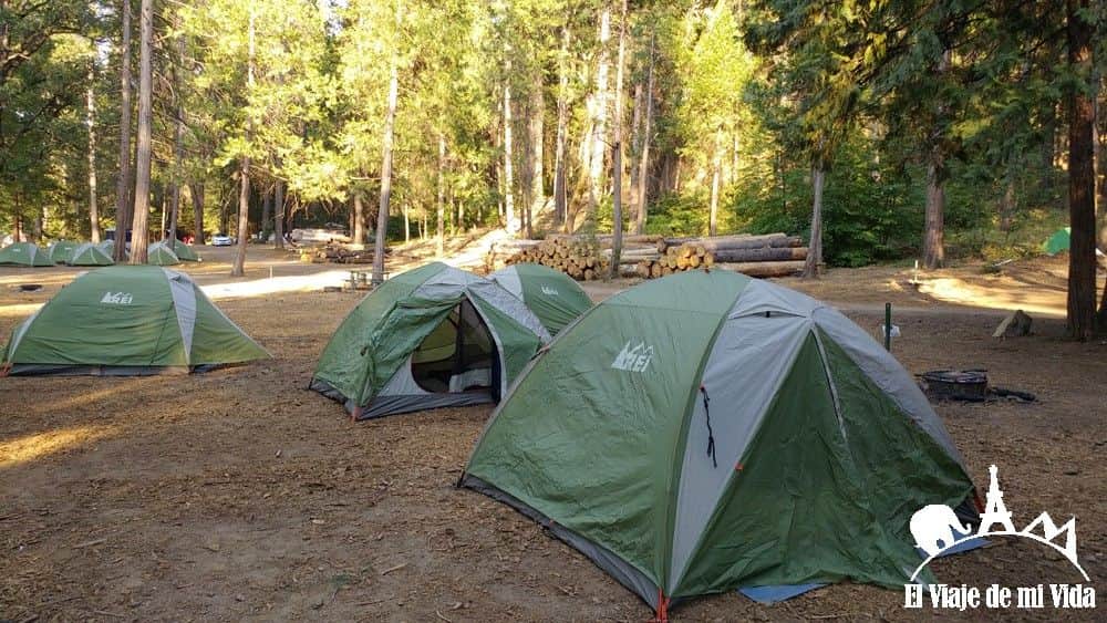 Zona de acampada en Yosemite