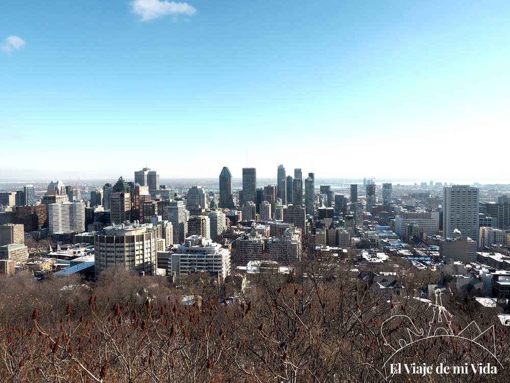 Vistas a Montreal desde el Mont Royal