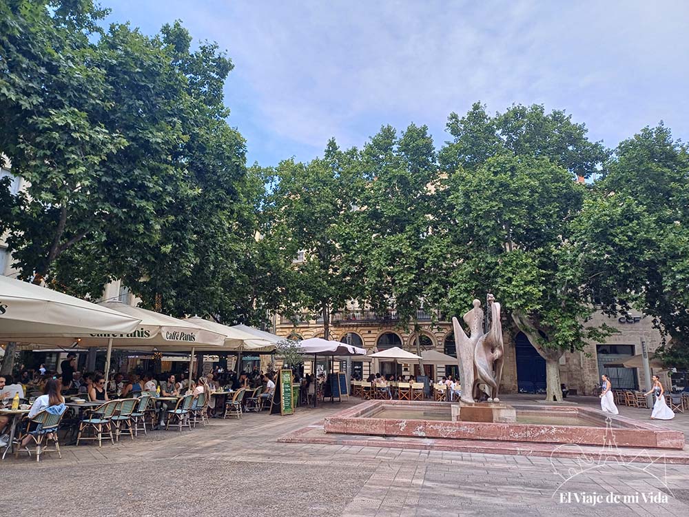 Terraceo en el centro de Montpellier