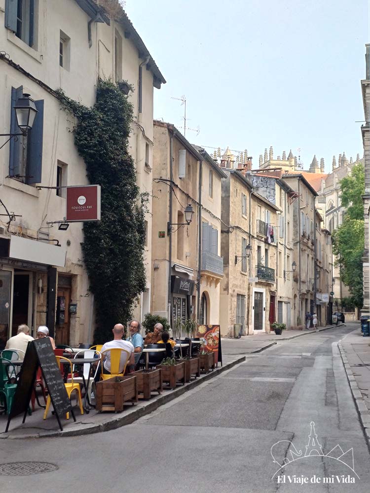 Terraceo en el centro de Montpellier